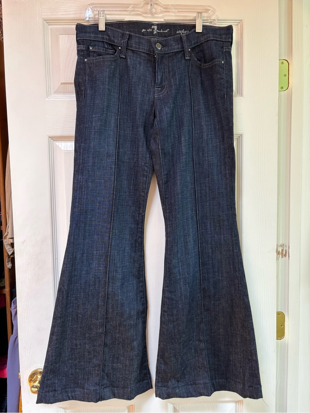 7 For All Mankind Dark Indigo Flare Jeans